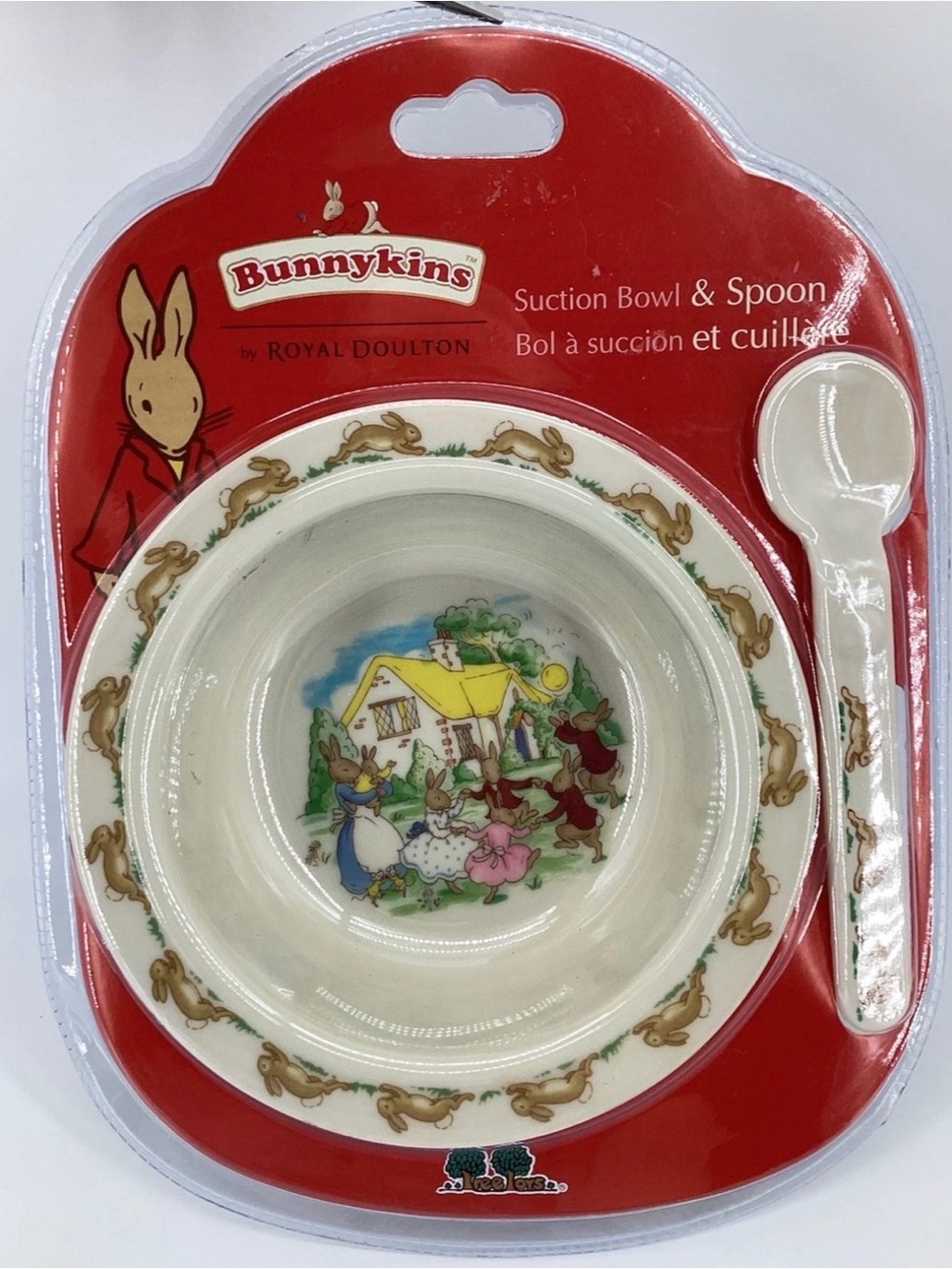 Royal Doulton Bunnykins Suction Bowl & Spoon Baby Plastic Sealed New 2002